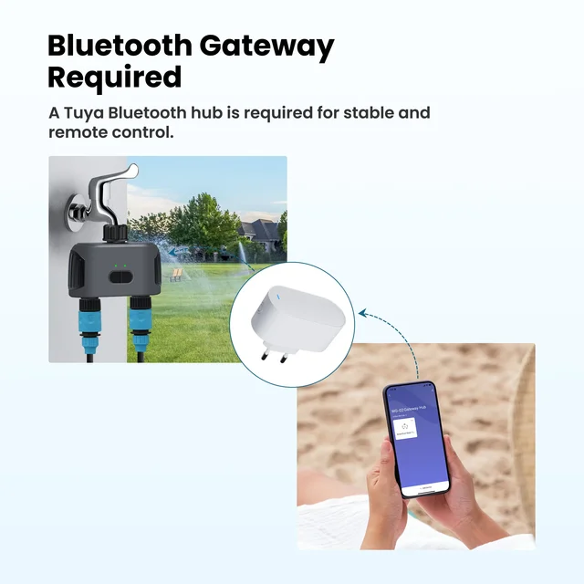 GIRIER Tuya Smart Water Timer Programmable Sprinkler Timer with 2 Outlets for Automatic Irrigation System Works Alexa Hey Google 6