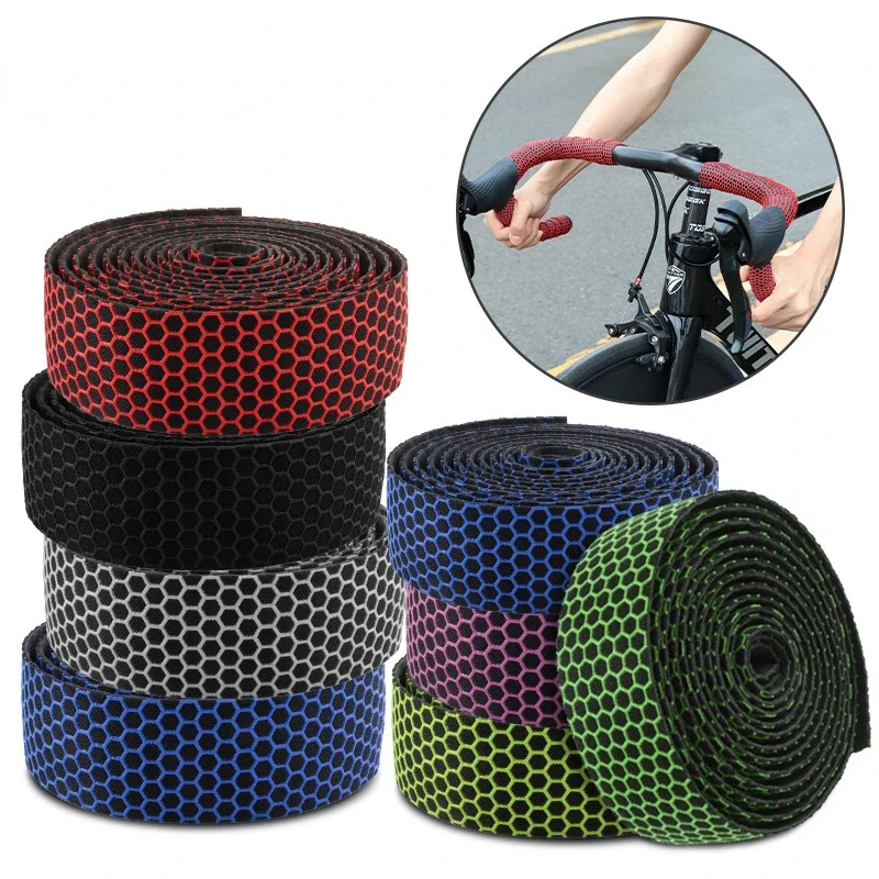 Road Bike Handlebar Tape Anti Slip Silica Gel Handlebar Tape Shock Absorption Cycling Bar Bicycle Accessories bike handlebar tape