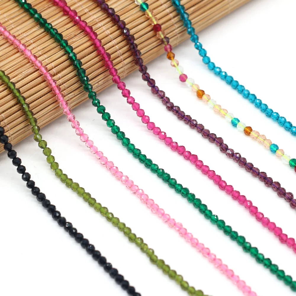 Crystal beads 125 Pieces Spinel Beads Crystal Beads Loose DIY Jewelry Making Bracelet Necklace Accessories 3mm Length 38cm