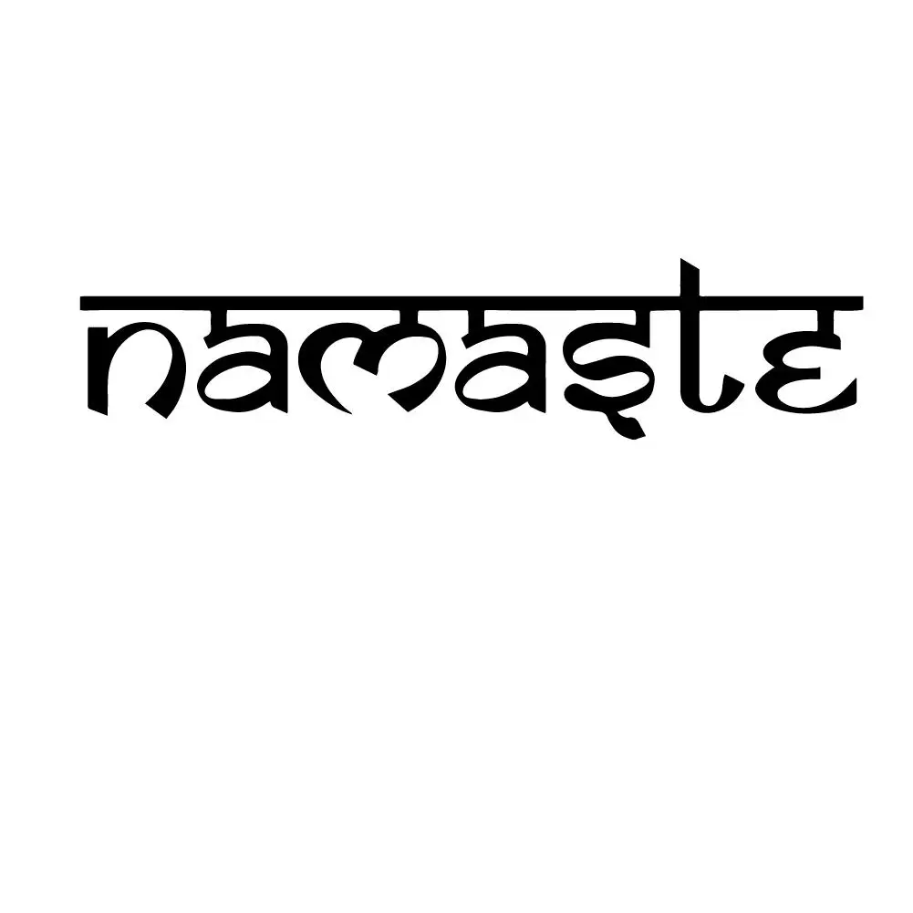 1pc Artistic Fonts PVC Wall Decal, Yoga Namaste Slogan Mural, Self-adhesive Decorative Art Sticker For Bar,Cafe,Living Room