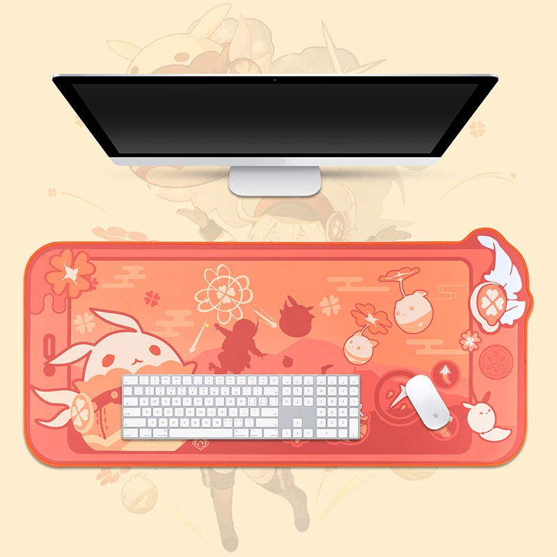 Cute Anime Klee Extra Large Gaming Mouse Pad XXL Big Desk Mat Water Proof Nonslip Laptop Computer Keyboard Desk Mousepad cute purple elephant extra large gaming mouse pad kawaii xxl big desk mat water proof nonslip laptop desk accessories