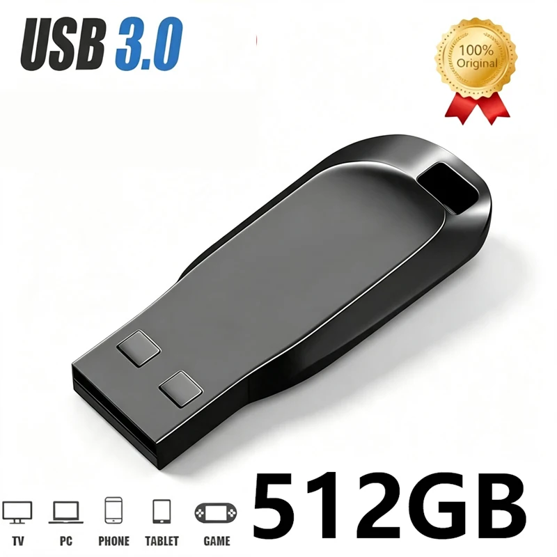 High-Speed Waterproof Metal USB 3.0 Flash Drive (512GB)
