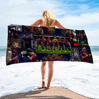 Bathrobe Girl F-FC BarcelonaS Bath Towel Robe Spa Beach Towels Bathroom Large Size Christmas Bathing Adults Anime Home Textile 1