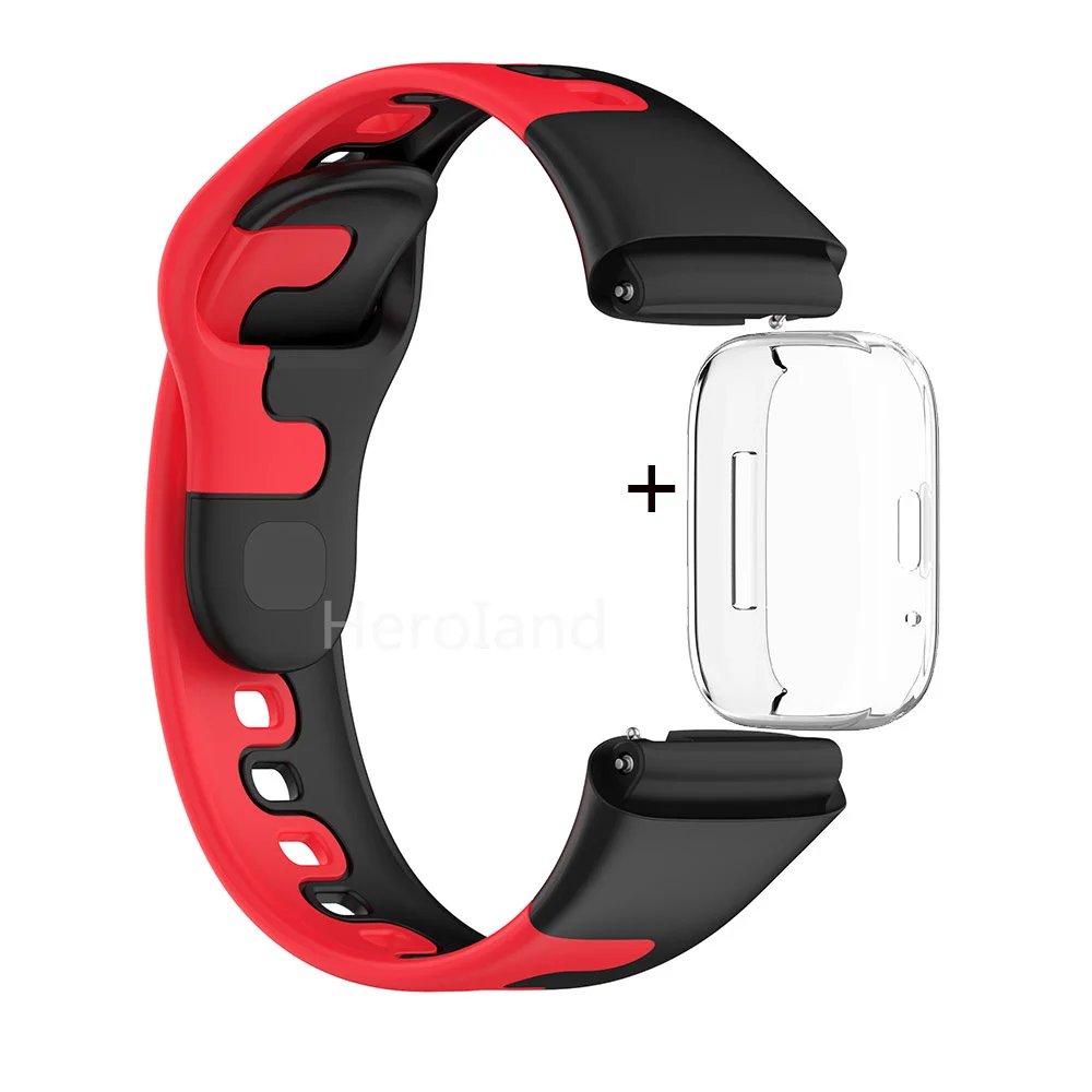 Silicone Wristband Bracelet with Case for Smartwatches (Various Colors)