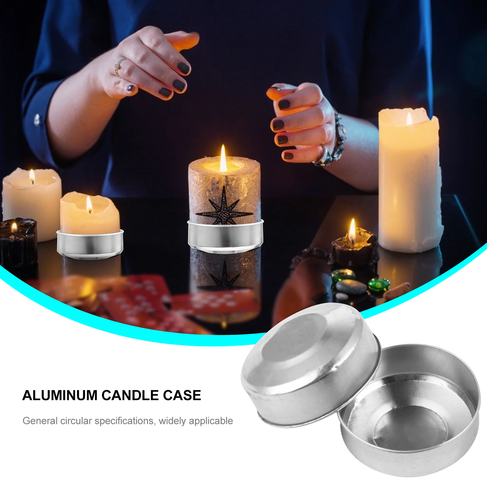 00pcs Empty Aluminum Case High Temp Resistant Widely Applicable for Parties Home Decorations Molds Containers Round