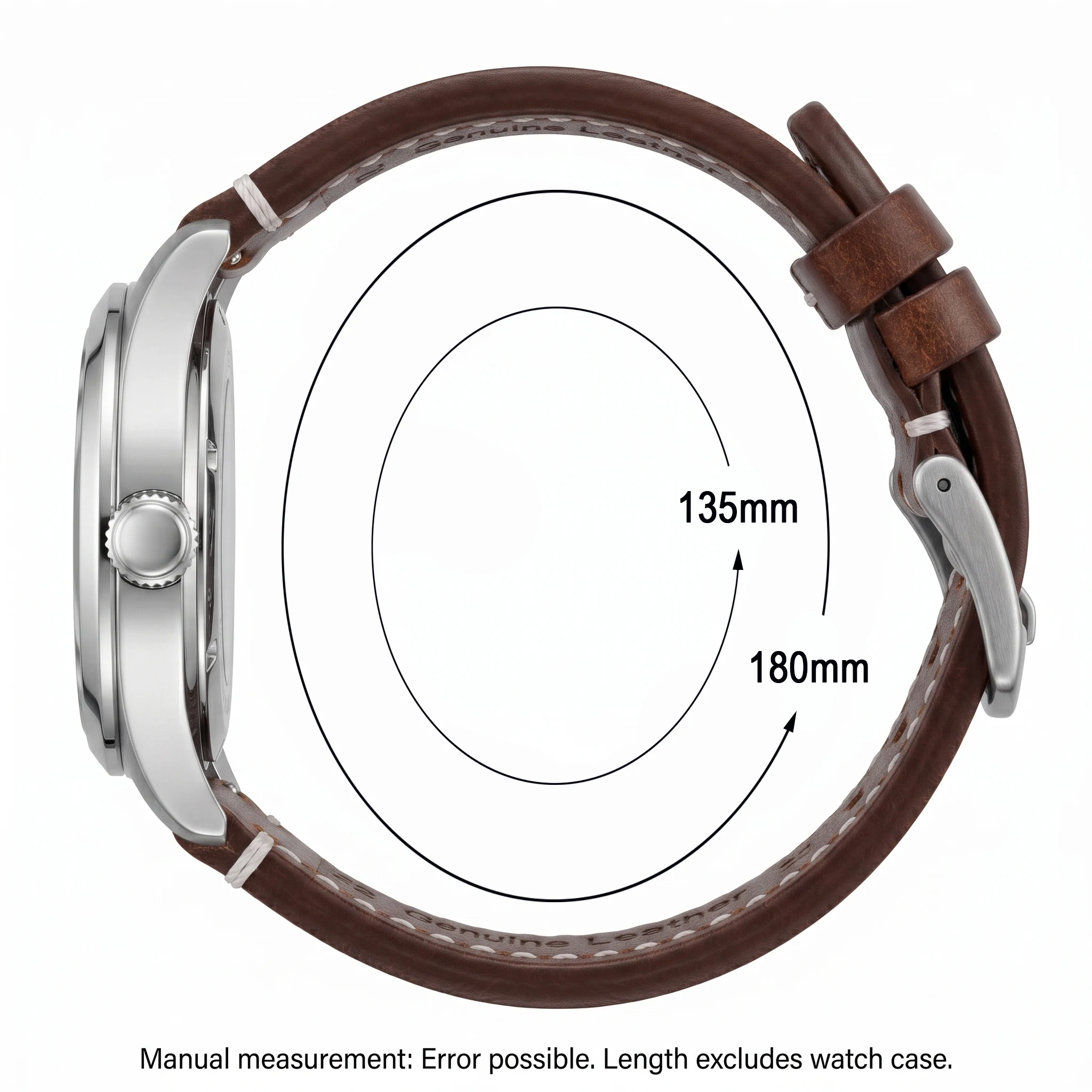 Vintage Genuine Leather Watch Band with Quick Release - Handmade Oil Wax Discoloration Casual Strap