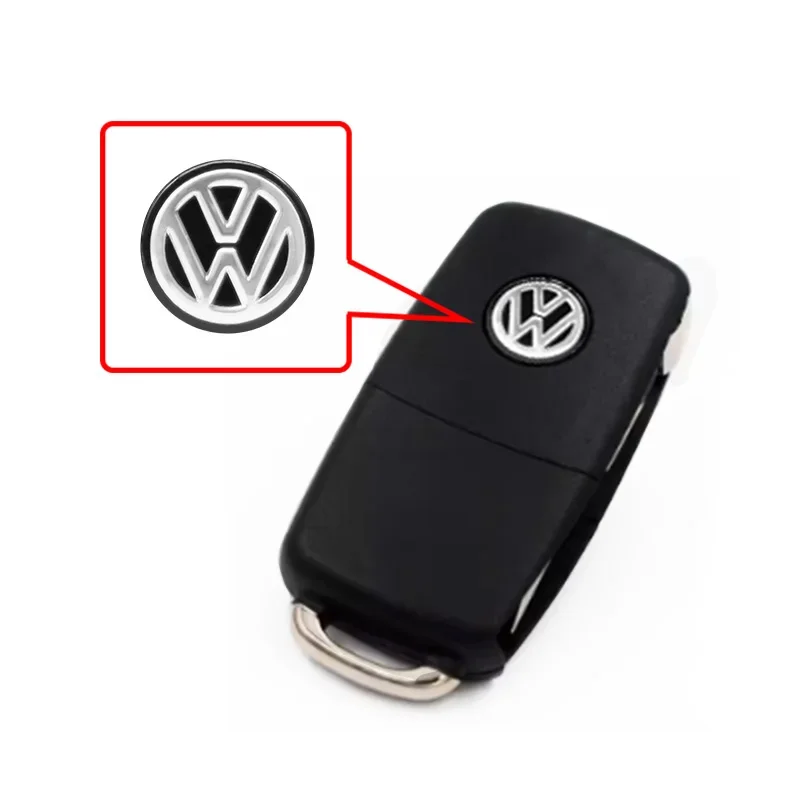 2026 핫 포 폭스바겐 11/14mm 자동차 키 스티커 리모컨 키케이스 엠블럼 장식 액세서리 (폭스바겐 폴로 T5 B 용)