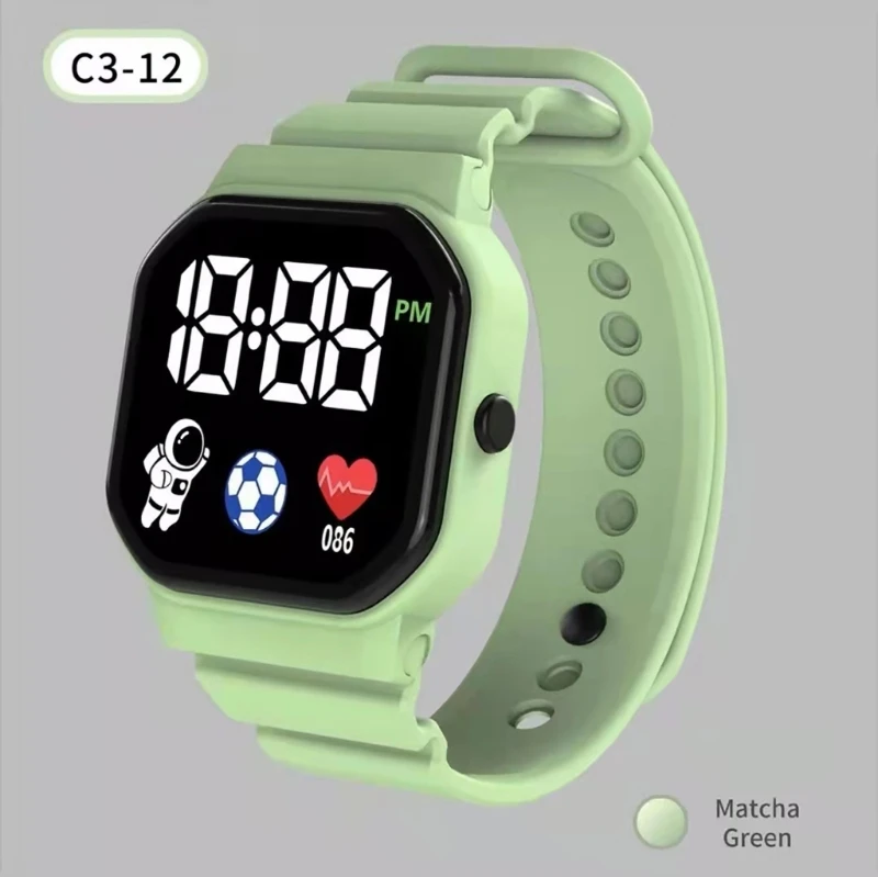 LED Electronic Watch Fashion Men & Women Watch Time Calender Display Watches