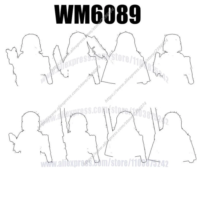 WM6089 Action Figures Movie Building Blocks Bricks WM955 WM956 WM957 WM958 WM959 WM960 WM961 WM962 Bricks Toys 1