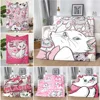 Cute Cartoon Cat Marie Printed Blanket Picnic Blankets Warm Blanket Soft and Comfortable Blanket Home Travel Birthday Gift 1