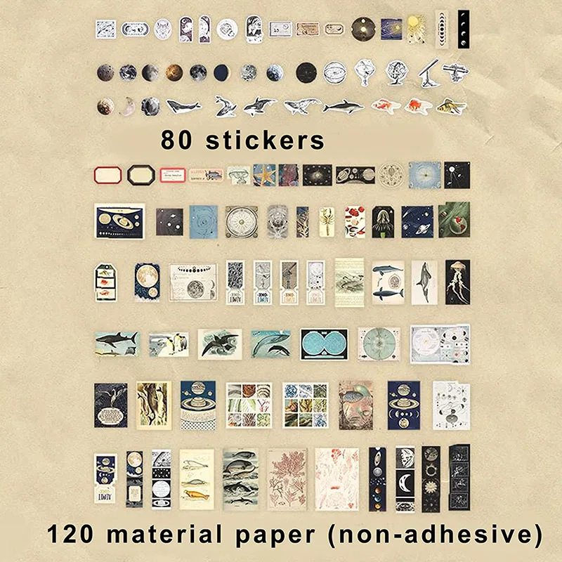 453Pcs Vintage Stickers for Journaling Scrapbooking Supplies Ephemera Pack  with Scrapbook Papers Retro People Scrapbook Stickers