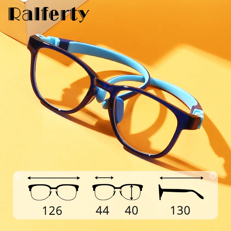Ralferty Flexible Children's Anti-glare Blue Light Computer Glasses Kids Boy 0 Diopter Spectacles Myopia Optical Glasses Frame blue light blocking glasses optical glasses frame