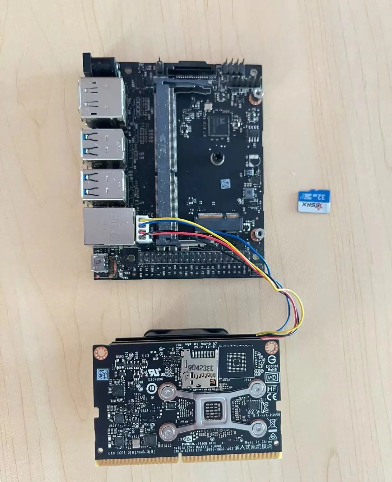 Б/у NVIDIA Jetson Nano B01, набор для разработки B01, версия linux, демо-плата, глубокое обучение, платформа макетной платы с ии