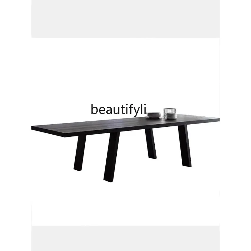 Nordic Solid Wood Conference Long Table Simple Strip Creative Office Desk Designer Workbench Personality Conference Table modern liftable drawing table calligraphy and painting art student drawing designer table workbench table standing table