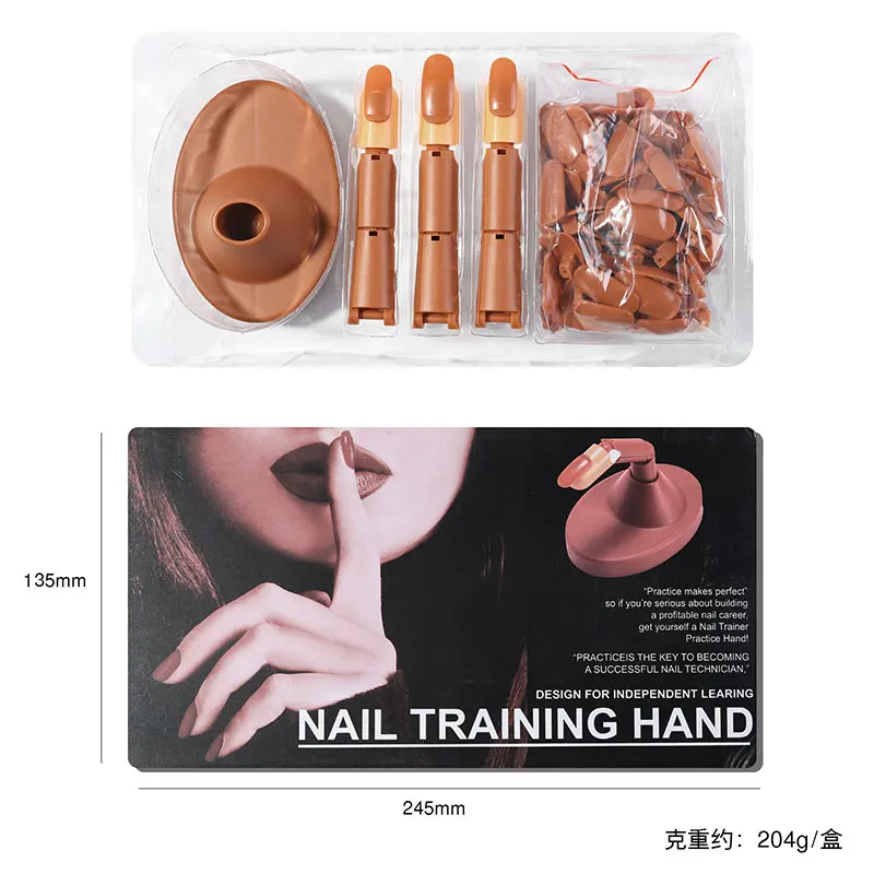 Modello di pratica per nail art a mano per addestramento delle unghie con base che mostra scaffale per manicure per principianti Sostituisci le punte delle dita Pezzo per unghie - immagine 5