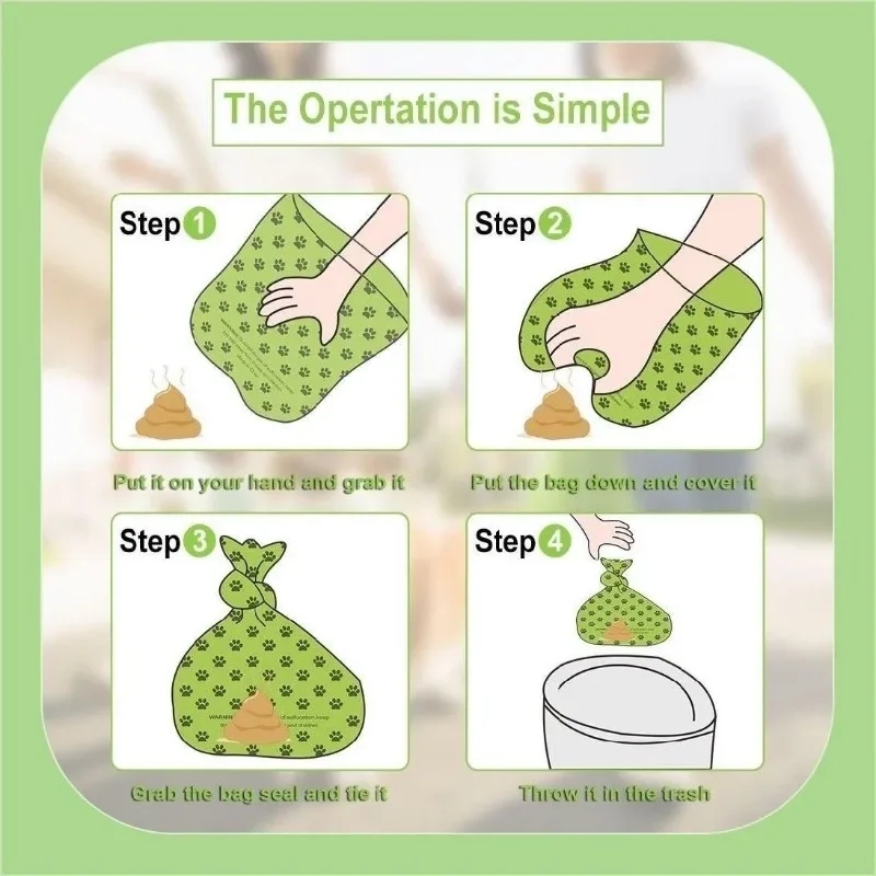 Dog Poop Bags 2-30 Rolls Thick Leak-Proof Dog Poop Bags for Outdoor Walks Pet Biodegradable Trash Bag Degradable Cat Waste Bags Pet Supplies