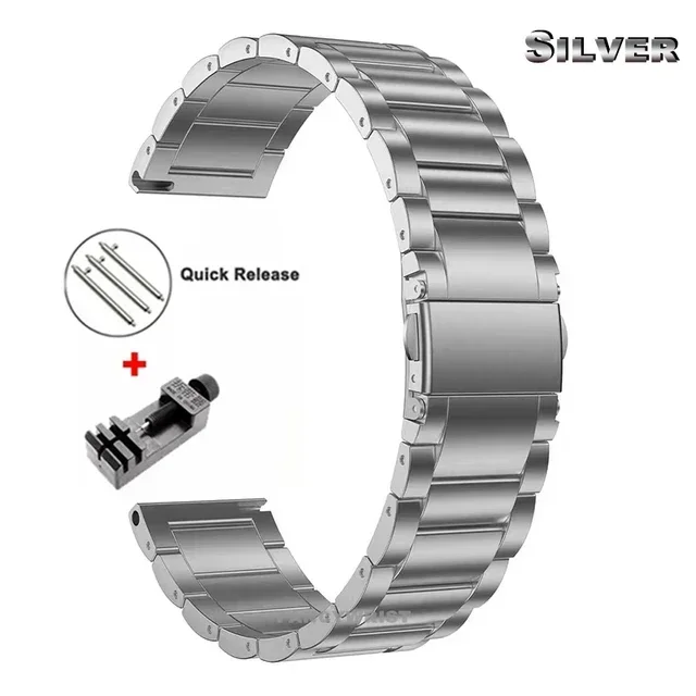 Premium Titanium Metal Band Strap for Smartwatches, Adjustable Bracelet for Men and Women