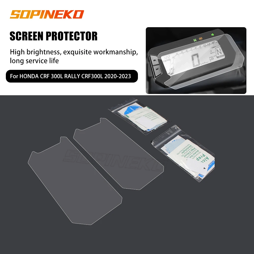 

For HONDA CRF 300L 300L RALLY CRF300L 2020 2021 2022 2023 Motorcycle Instrument Film Scratch Cluster Screen Dashboard Protection