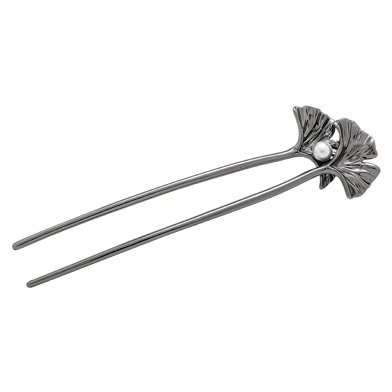 Mode Ginkgo Biloba Metall Haar Sticks Elegante Damen U Form Pferdeschwanz Clip Vintage Chinesische Haarnadel Kopfschmuck Haar Zubehör – Detail 12