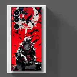 Black Soft Phone Cover with Cool Uchiha Itachi Design - Galaxy S20 FE (Mix01)