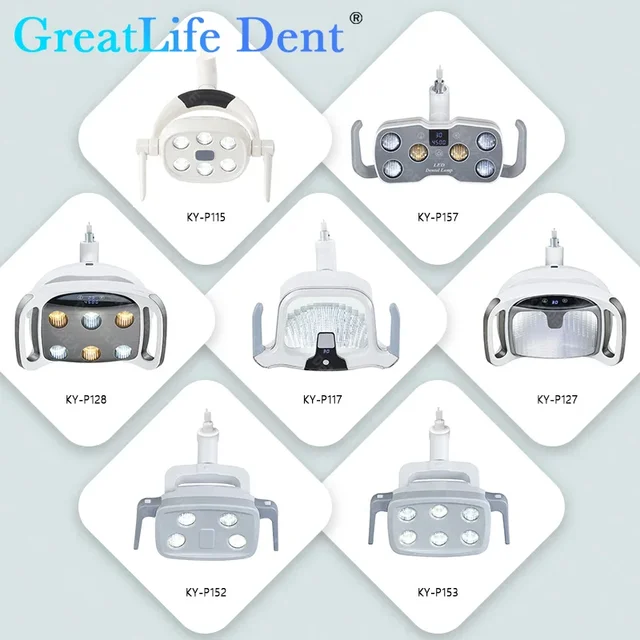 GreatLife Dent Dental Oral Light Shadowless LED Cold Light Surgical Light Manual/Induction Adjustable Brightness Single Lamp Set