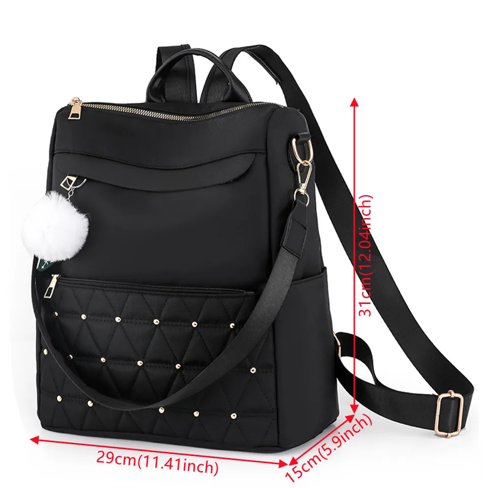 Women's Travel Backpack Nylon Waterproof Lightweight Shoulder Bag Outdoor Casual Schoolbags Teenager Female Backpack