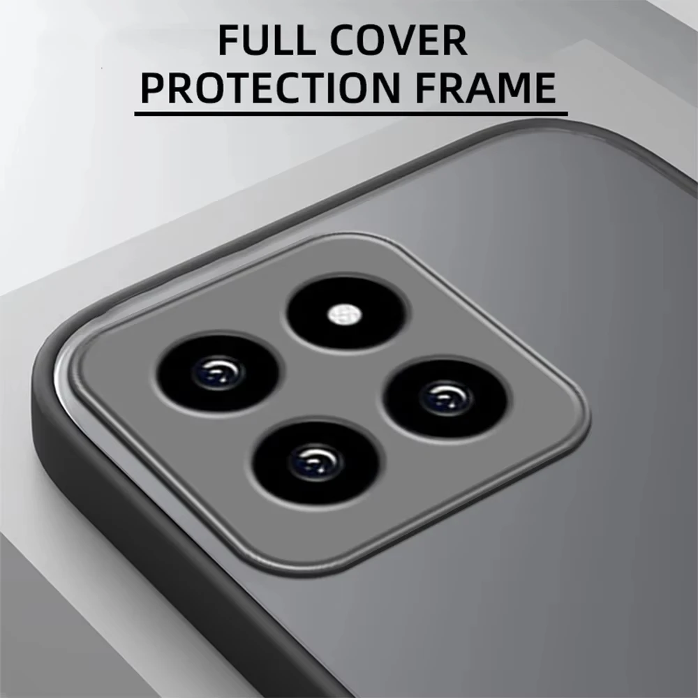 Shockproof Armor Silicone Matte Case with Lens Protector