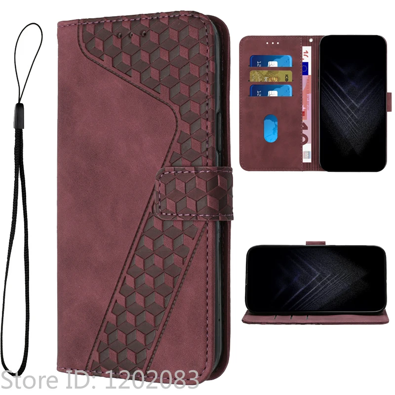 Magnetic Stand Wallet Flip Cover Phone Case with Protective Storage