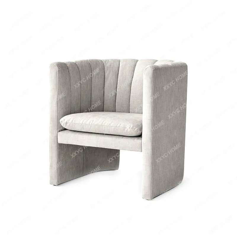 

Frosted Single Sofa Chair Modern Minimalist Model Room Armchair