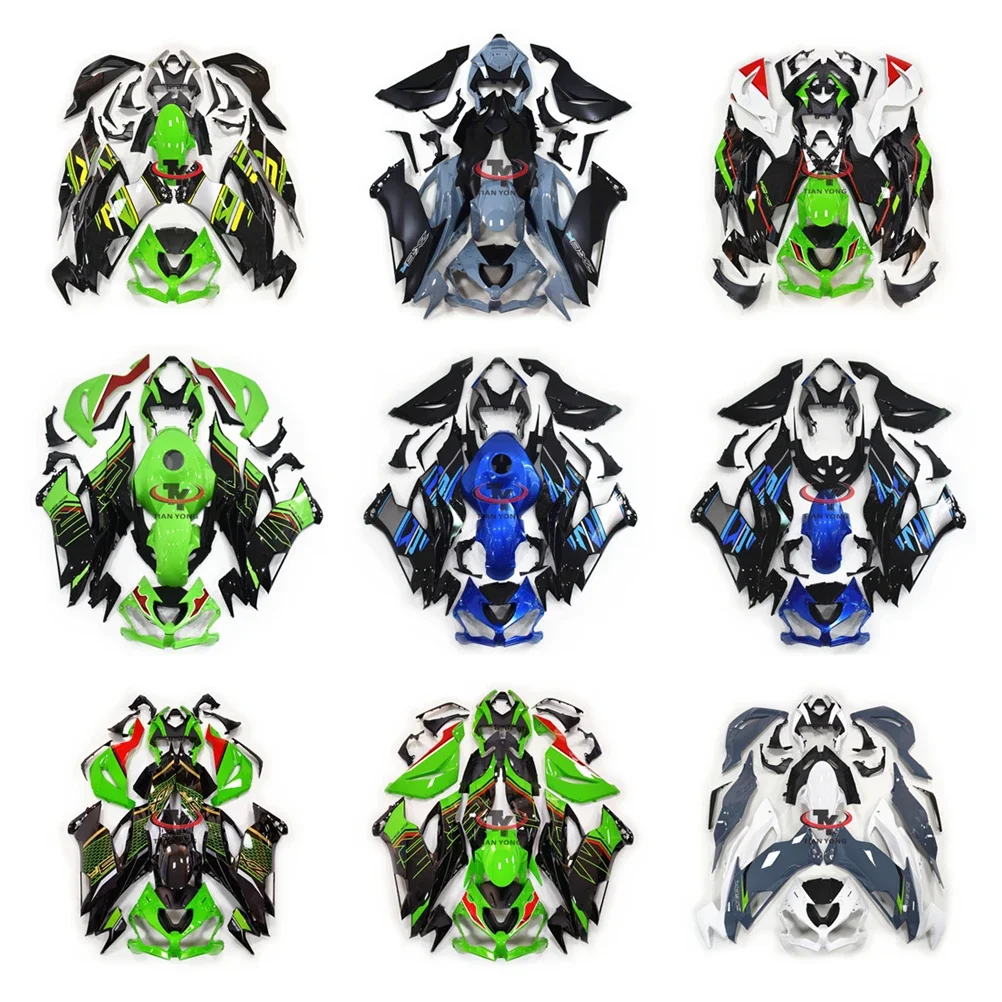 가와사키 ZX6R 2019 2020 2021 2022 2023년식 오토바이 풀 페어링 키트 636 ZX 6R 인젝션 맞춤형 바디워크 카울링