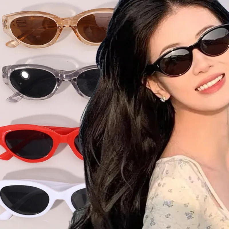 

Vintage Cat's Eye Sunglasses Women Men Outdoor Black Small Frame Sunglasses Beach Casual Versatile Glasses Fashion Accessories