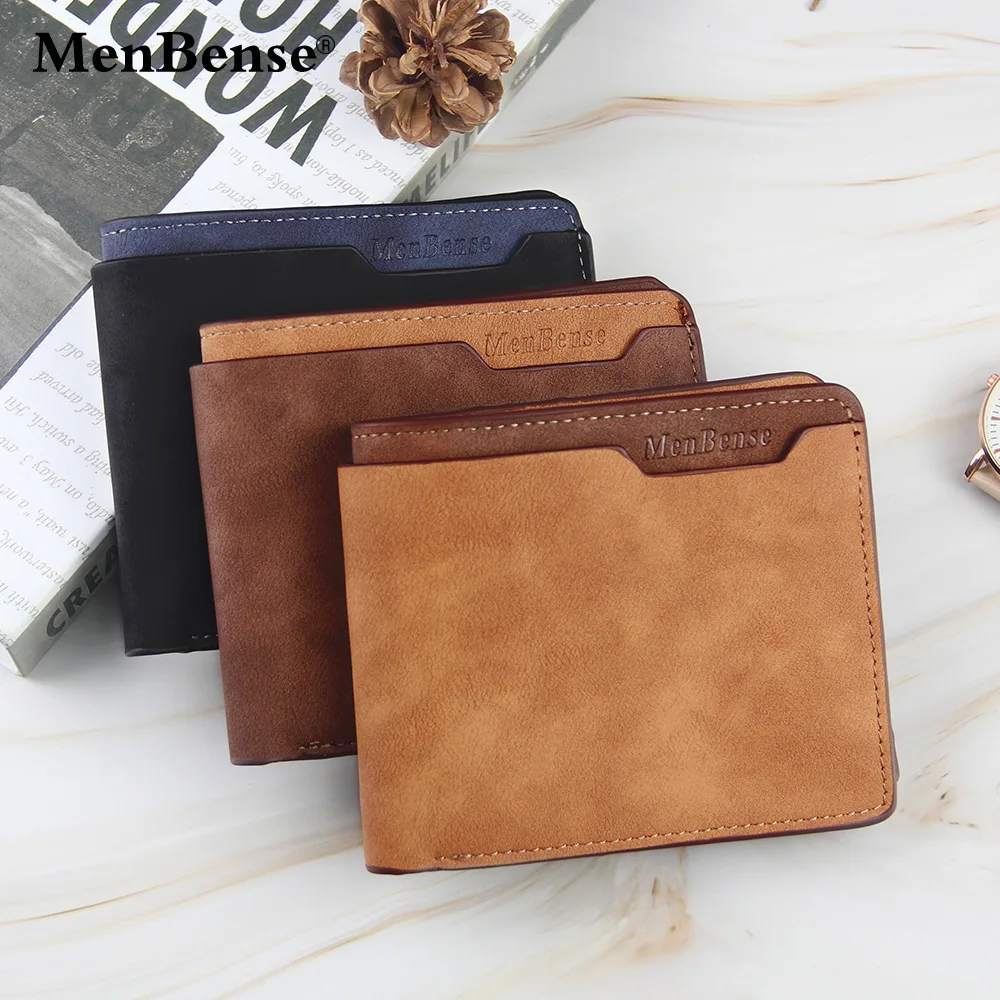 Luxury Men's Wallet PU Leather Card Holders Wallets for Male Short Men Purse Portable Foldable Vintage Billfold Billetera Hombre 3