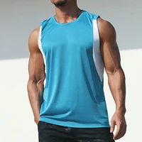 Summer Men Vest Solid Color Quick Dry Sleeveless Polyester Summer Fitness Top for Sports Casual Male Tops Clothing Fitness Vests - Image 3