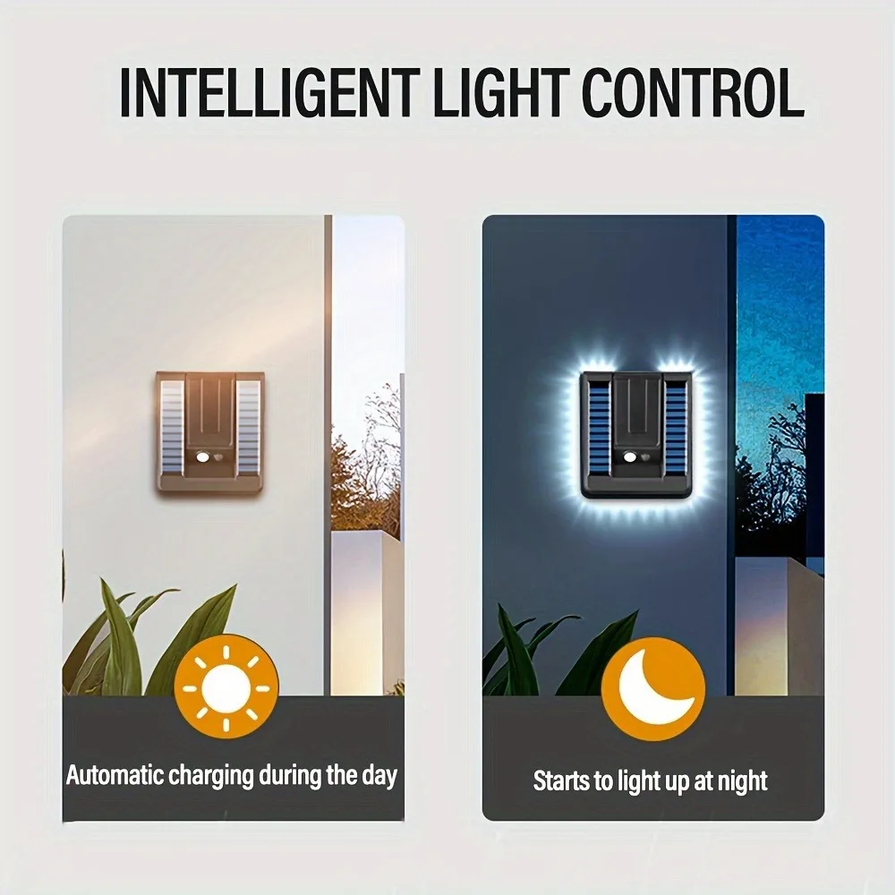 3pcsLED Solar Outdoor Lights 120° Foldable Wall Lamp Motion Sensor Super Bright Spotlights Lamp Security Waterproof Patio Garden