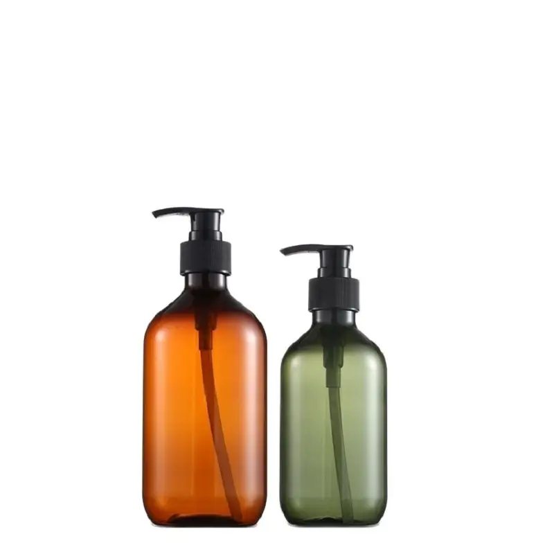 

10Pcs Empty Plastic Bottle 300ml 10oz Black Lotion Pump PET PP Round Shoulder Refillable Cosmetic Shampoo Shower Gel Bottles