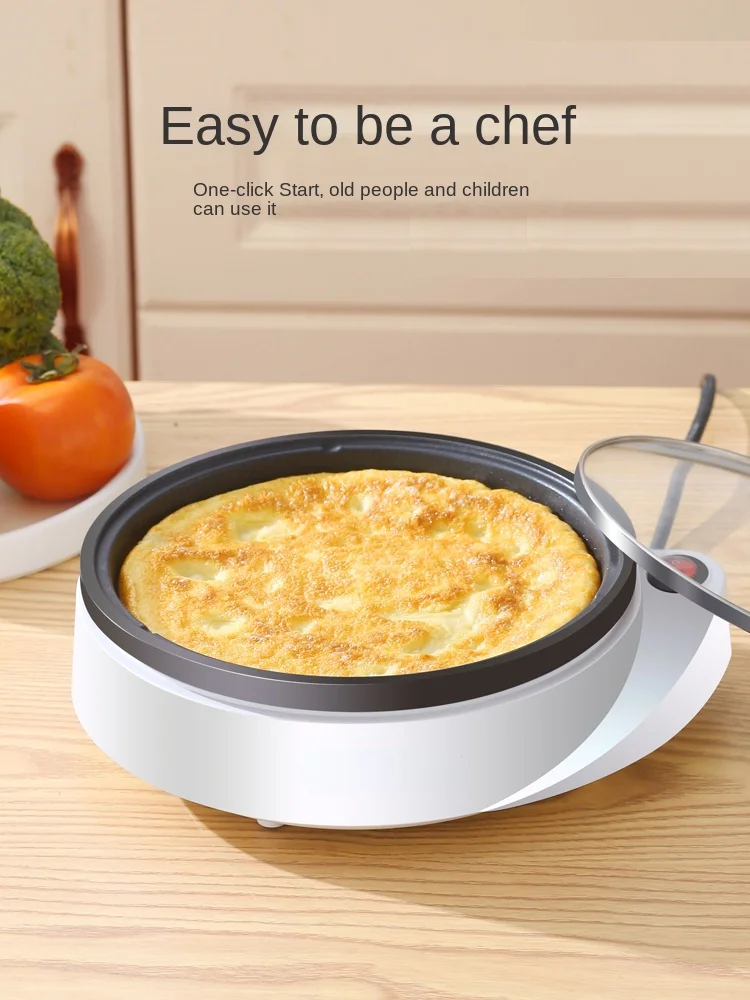 220V Household Electric Crepe Maker Home Non-stick Egg Frying Pan for Breakfast Electric Fried Steak Machine 3