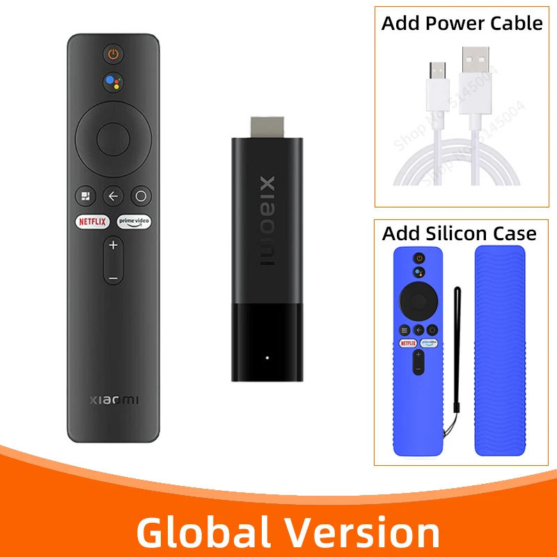 Global Version Xiaomi Mi TV Stick 4K Android 11.0 Portable 4K Streaming Media 2GB 8GB Multi Language TV Dongle 