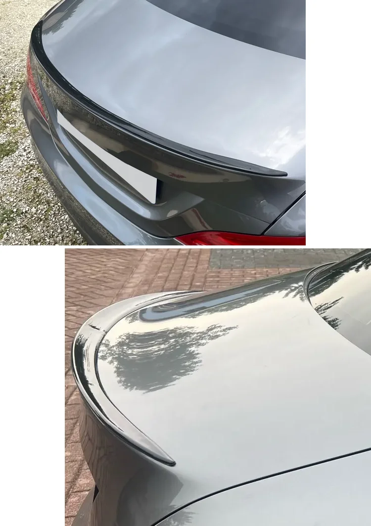 Für Mercedes Benz Zubehör C-Klasse W205 2015+ C63 C43 C180 C200 C250 C300 AMG Auto Hinten Stamm lip Spoiler Flügel Weiche Kunststoff Gl – Detail 4