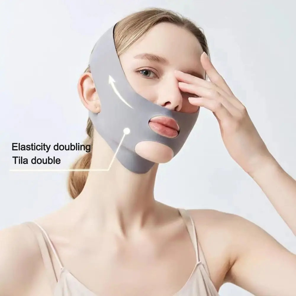 Adjustable Face Sculpting Sleep Mask Breathable Elastic V Line Shaping Mask Skin Care Slimming Strap Lifting Tightening Mask