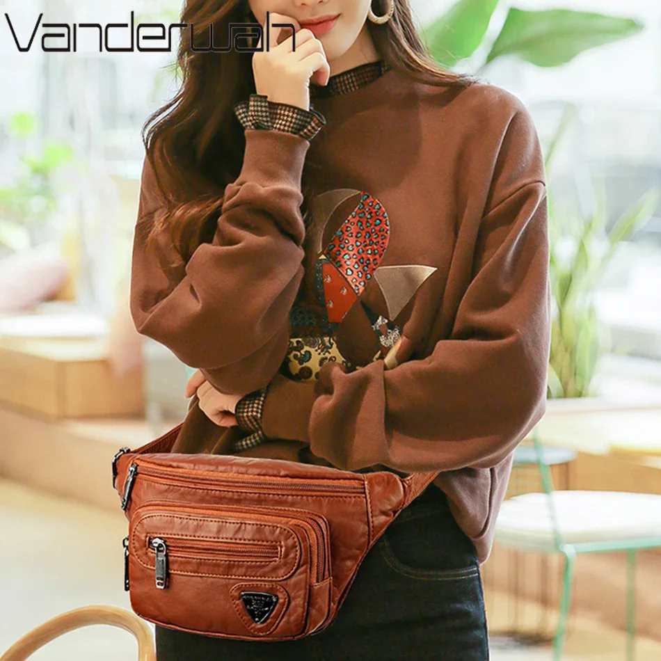 Women's Waist Bag PU Leather Bags Designer Shoulder Crossbody