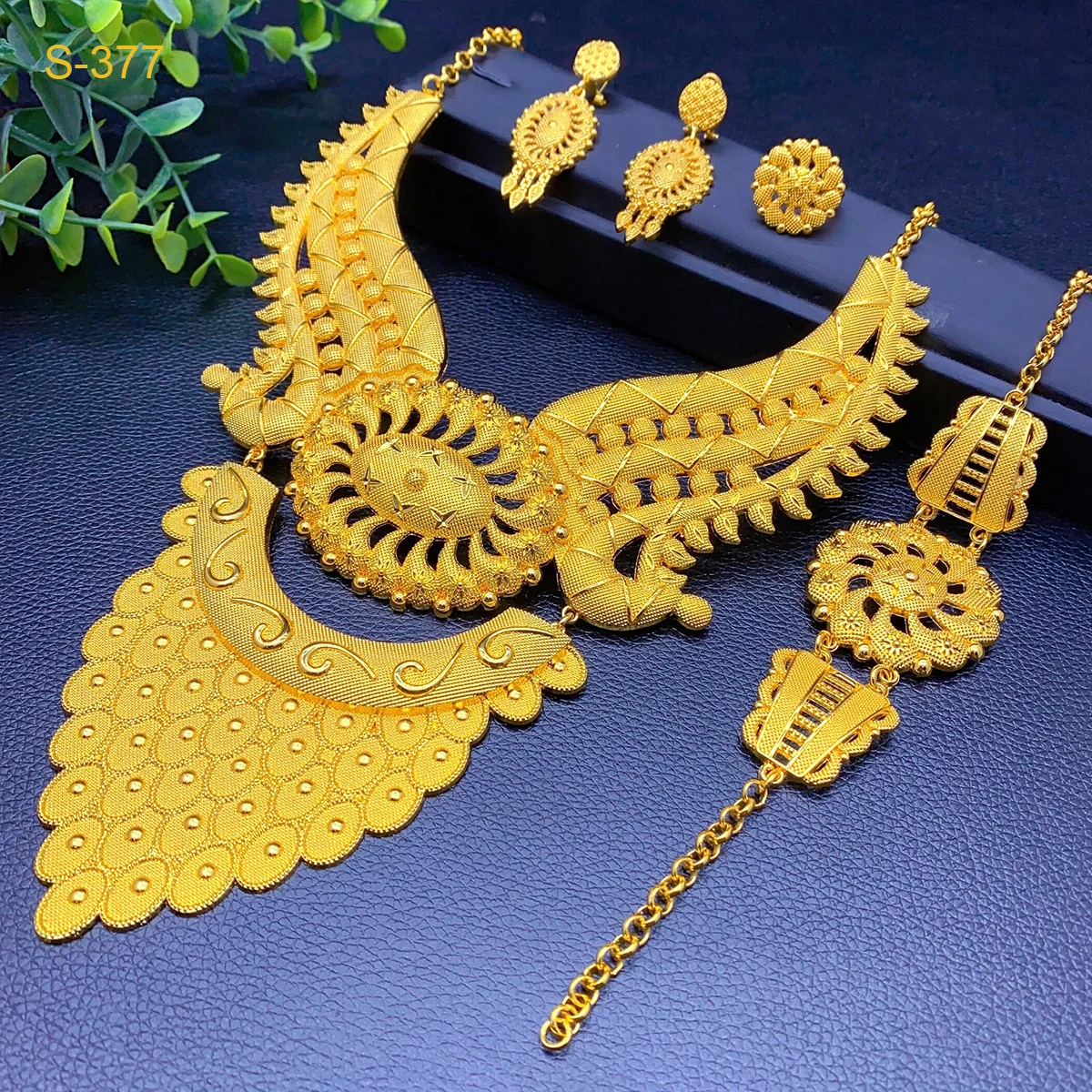 ANIID African Luxury Big Jewelry Set For Women Dubai 24K Gold