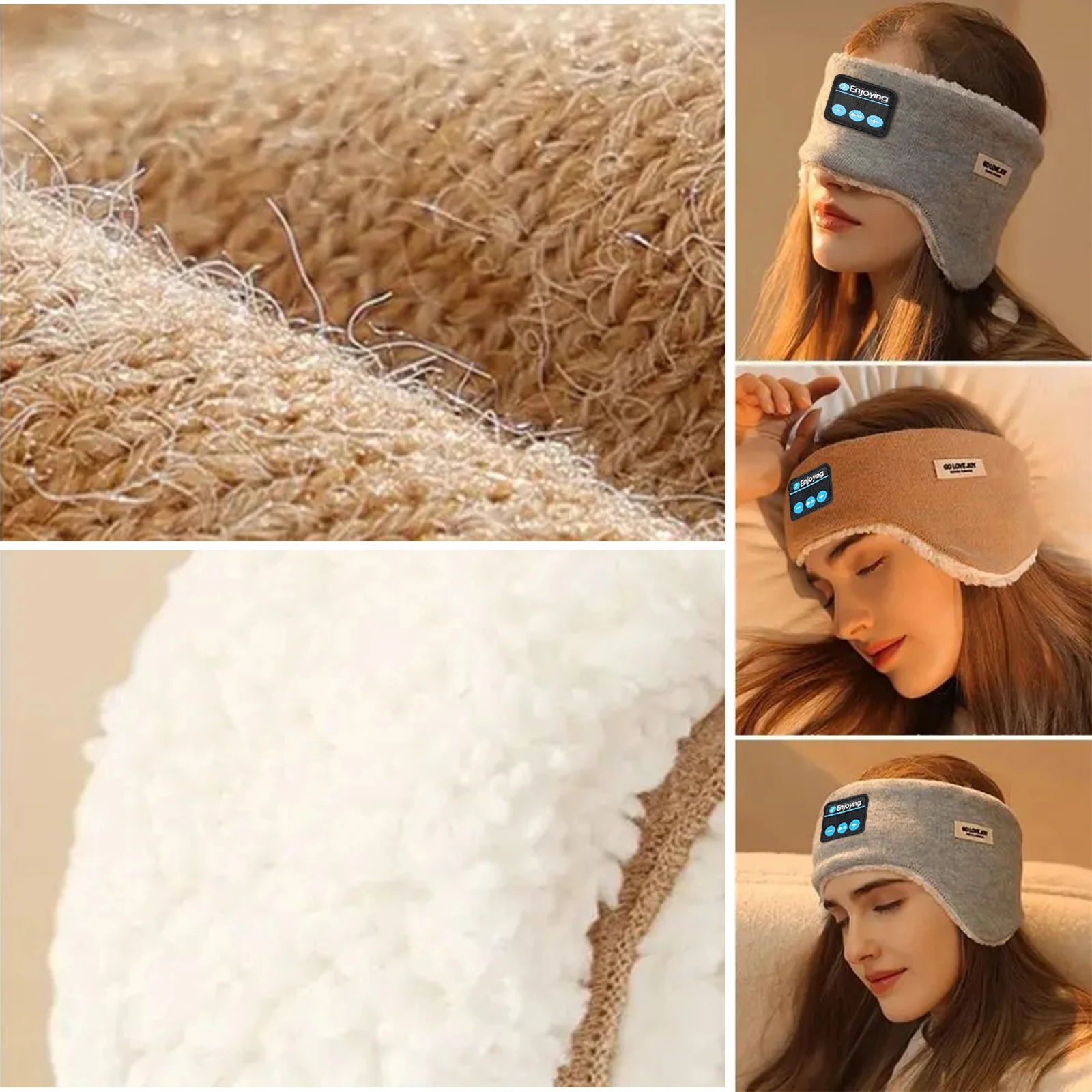 Wireless Ear muffs Bluetooth Headphones Unisex Winter Warm Music Headset Earmuff for Women Men Fashion Outdoor Earphone with MIC