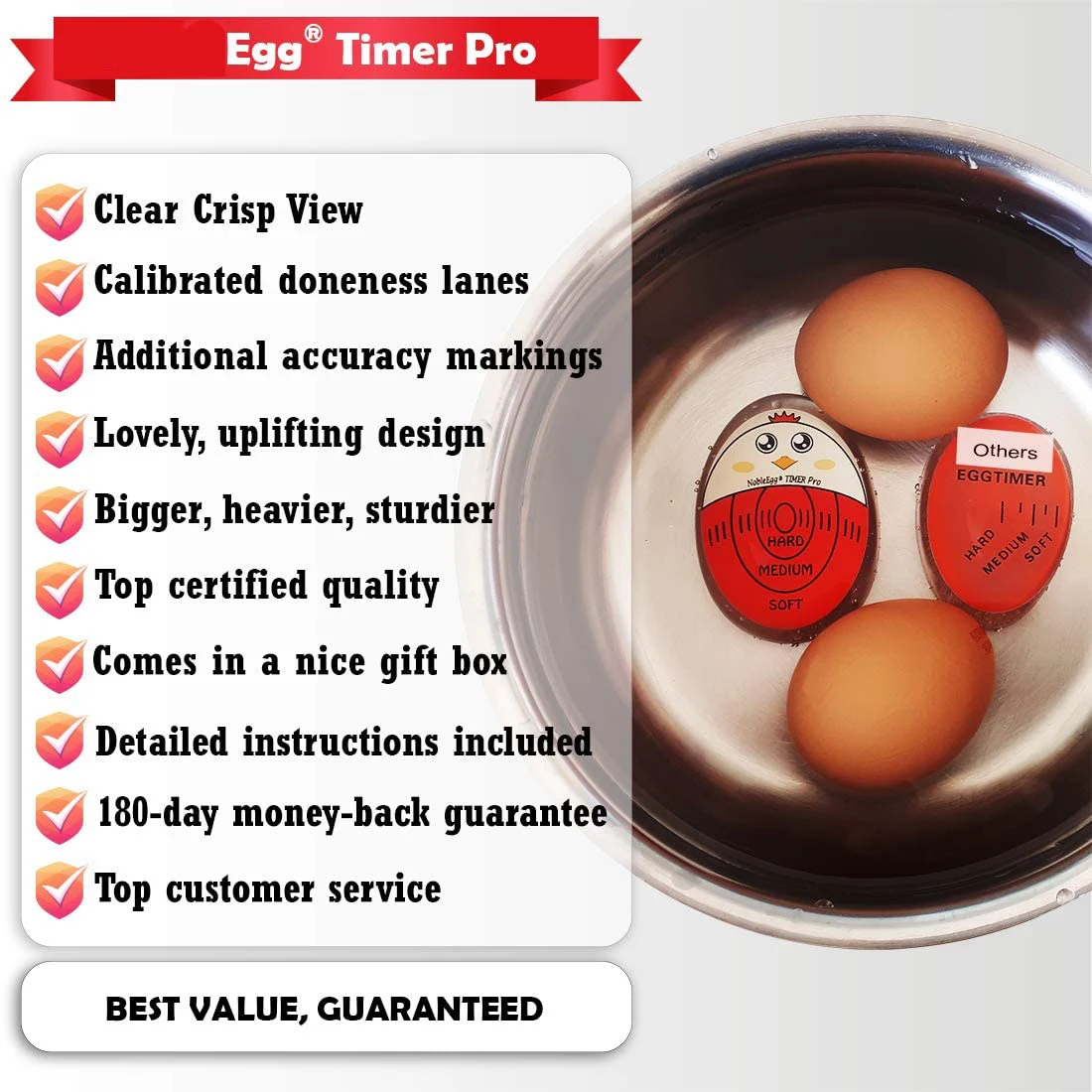 Kitchen Timers for Cooking Egg Timer Egg Timer for Boiling Eggs Cooking  Timer