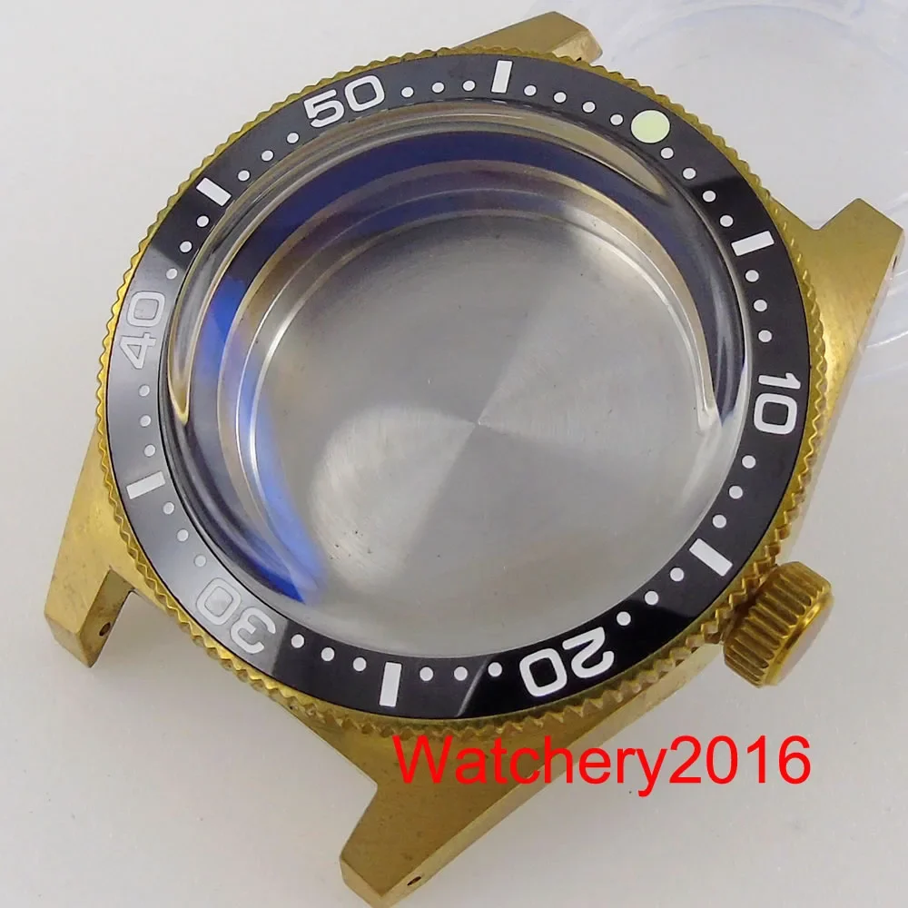 Real Sólido Cusn8 Bronzeado Mergulho Automático 300m à Prova d Água Ver Case Fit Nh35a Nh36a 41 mm 62mas