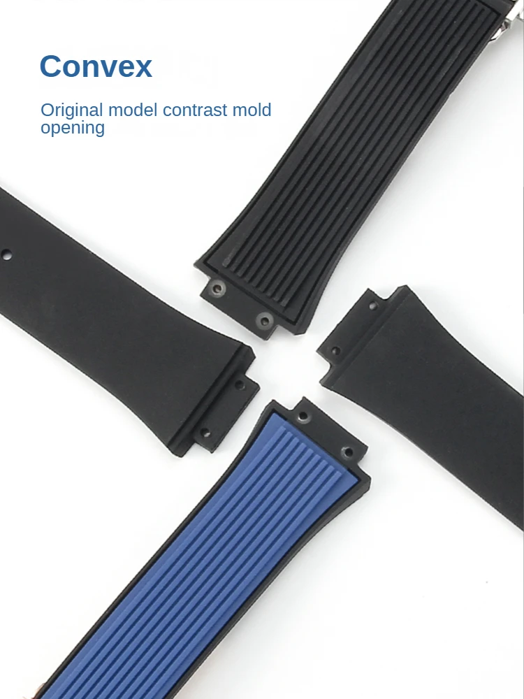 Men's Waterproof Sweatproof Rubber Silicone Watch Strap - Durable and Stylish