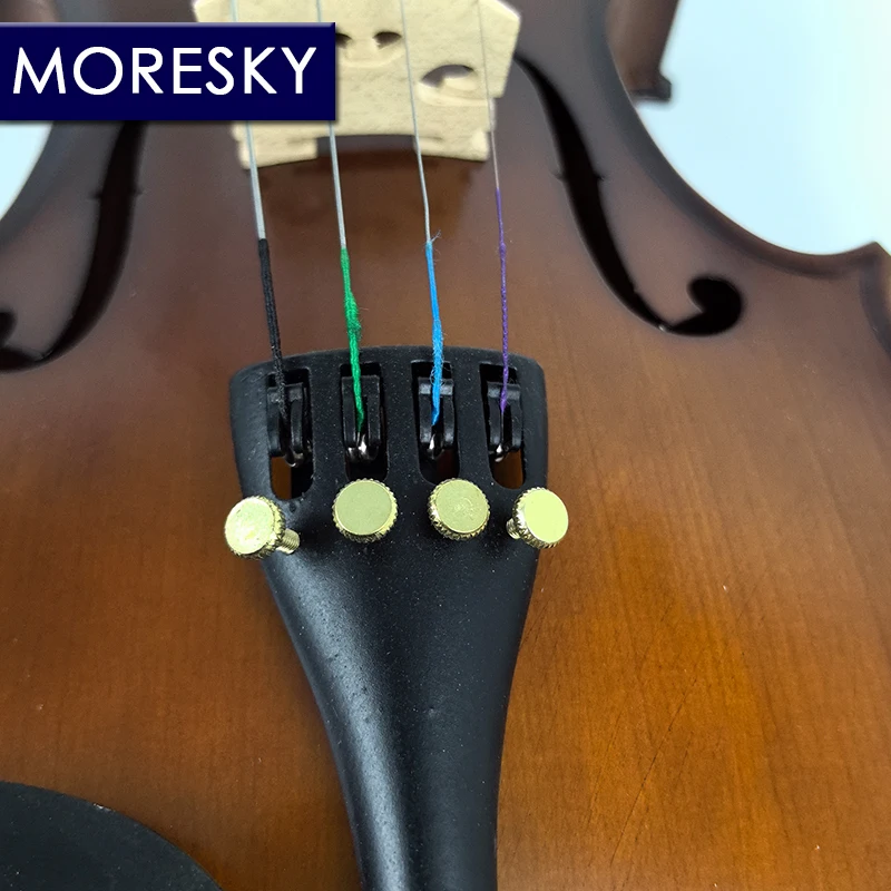 MORESKY Violin Nature Spruce Wood 1/2 Maple Side With Case