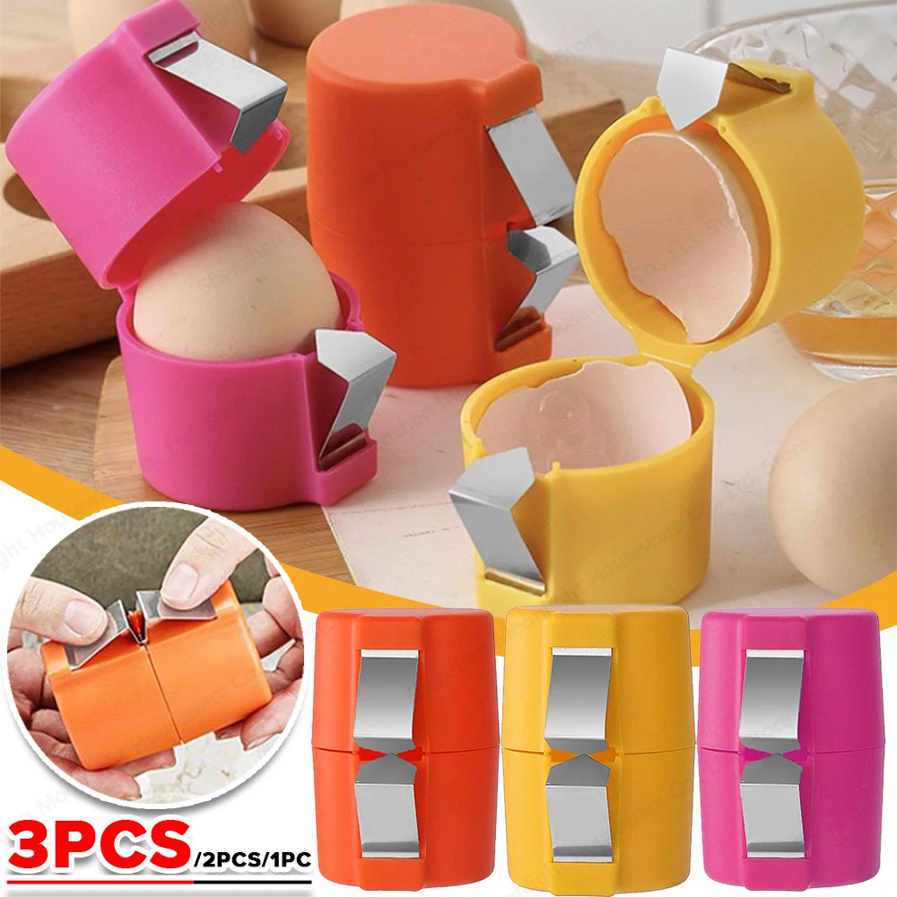 Egg Shell Opener 3-1PC egg shell opener egg opener Portable Egg Opener Kitchen Handheld Shell Crusher Household Press Separator Kitchen Gadget