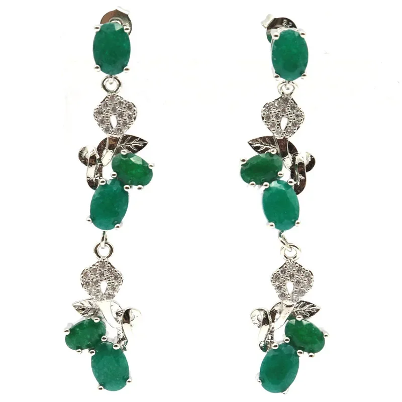 

8g Customized 925 SOLID STERLING SILVER Earrings Fancy Citrine Emerald Sapphire Spinel Tsavorite Garnet Morganite Violet Topaz C