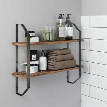 Rustic 2-Tier Wall Shelf 1