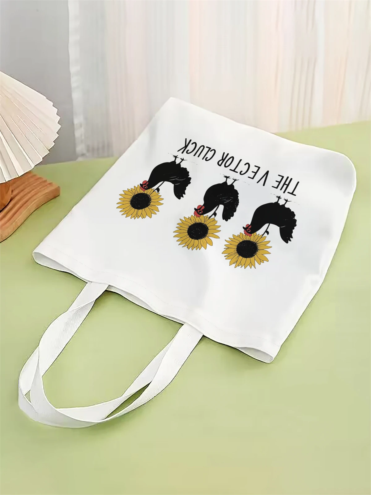 1pc， Handbag, reusable fashionable handbag, multifunctional handbag, printed canvas shopping bag